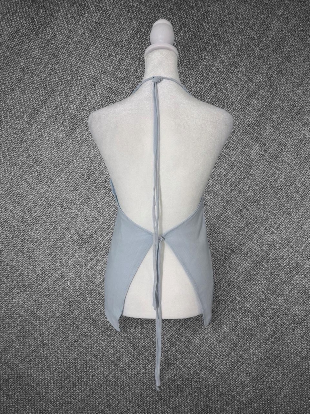 Women’s Light Blue Linen Blend Halter Top And Shorts Two Piece Set Size Small - Picture 7 of 8